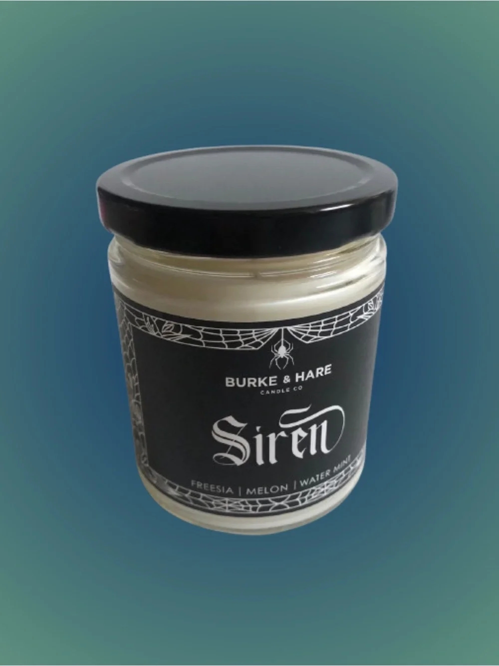 Burke & Hare “Siren” 9 oz soy wax candle freesia melon water mint unused
